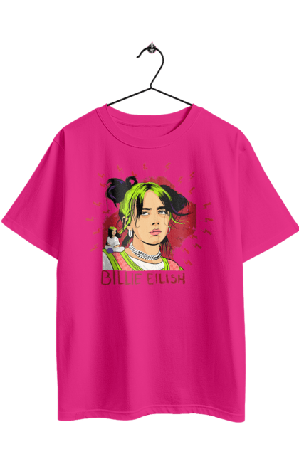 Футболка оверсайз з принтом "Біллі Айліш". Біллі айліш, логотип біллі айліш, принт біллі айліш, співачка біллі айліш. 2070702