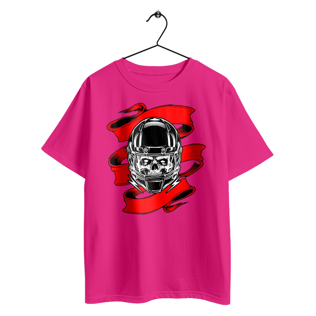 Skull in a motorcycle helmet