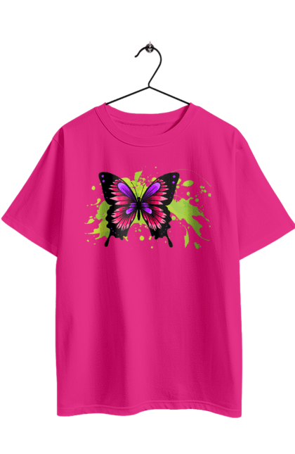 Футболка оверсайз з принтом "Рожевий Метелик". Метелик. 2070702
