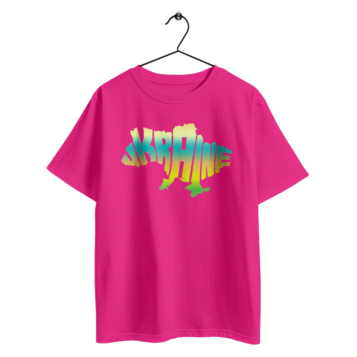 Ukraine silhouette colored