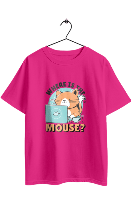 Футболка оверсайз з принтом "Де миша?". Angular, c, css, html, it, javascript, jquery, php, python, react, svelt, vue, айтишник, айті, гумор, код, кодувати, прогер, програміст, програмісти, ти ж, ти ж програміст, тиж програміст. 2070702