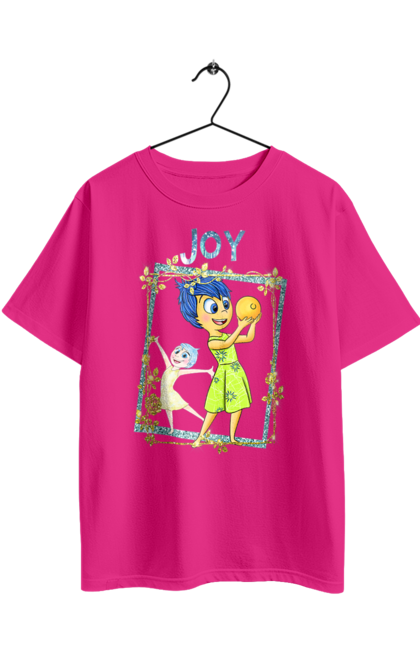 Футболка оверсайз з принтом "Думками навиворіт Радість". Inside out, joy, pixar, думками навиворіт, емоції, мультфільм, радість. 2070702