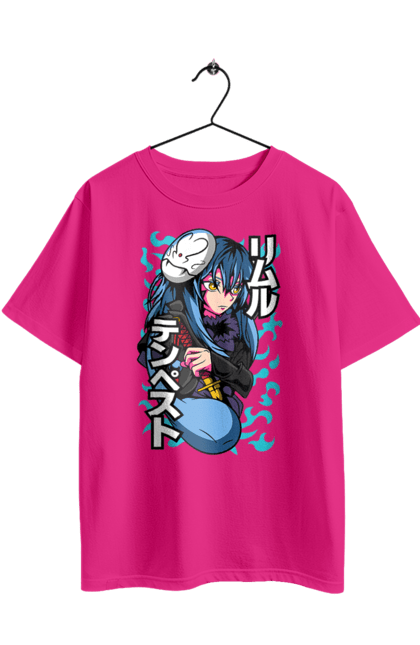 Футболка оверсайз з принтом "Коли я переродився слизом Рімуру Темпест". Reincarnated to slime, rimuru tempest, аніме, манга, новела, рімуру, рімуру темпест, слайм. 2070702