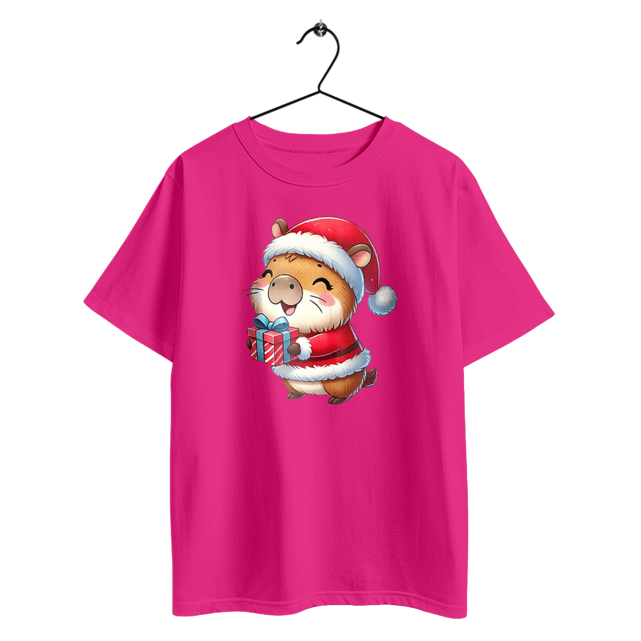 Christmas Capybara with a Gift