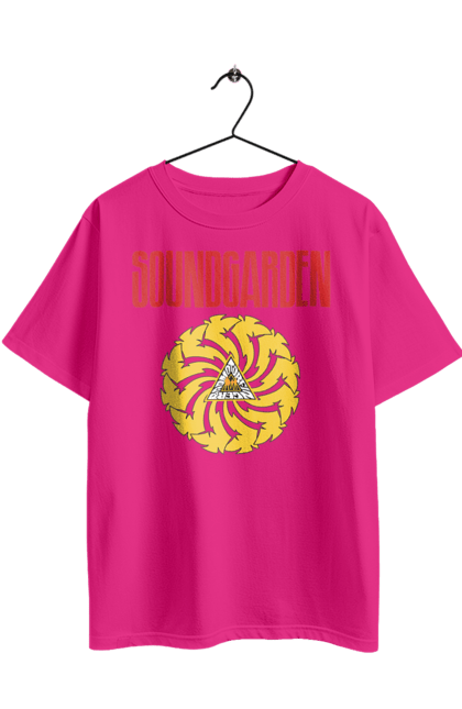 Футболка оверсайз с принтом Soundgarden. Sound garden, soundgarden, альтернативный рок, гранж, группа, метал, музыка, рок, хард-рок. 2070702