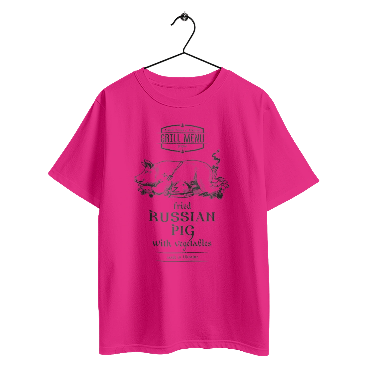 Fried russian pig. (light background) In English