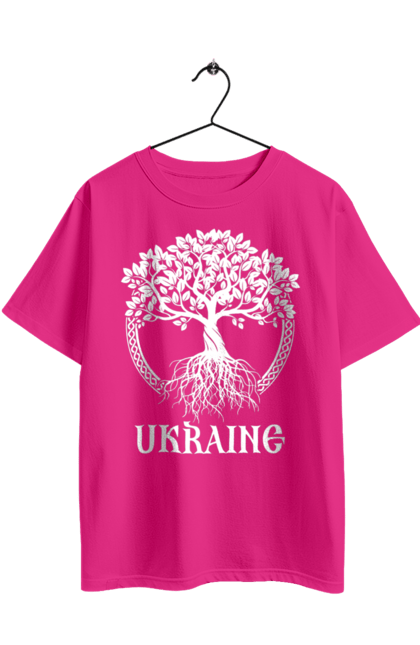 Футболка оверсайз з принтом "Дерево Україна". Дерево, дерево з корінням, дерево україна, зсу, патріотична, україна, українська. 2070702
