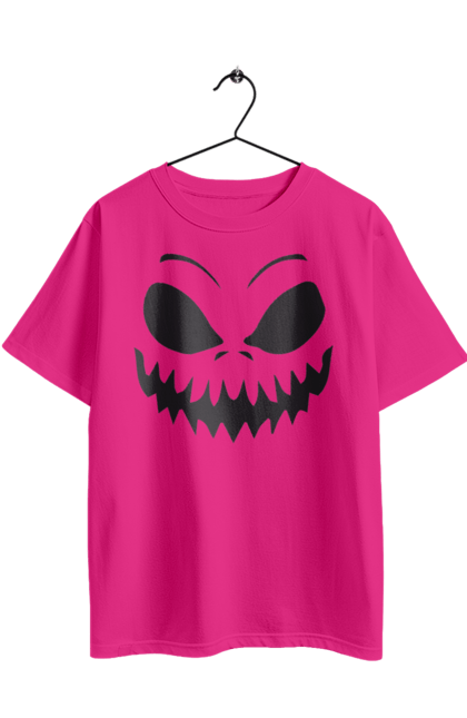 Футболка оверсайз з принтом "Гарбузове обличчя на Хелловін". 31 жовтня, halloween, гарбуз, гелловін, жовтень, капощі, ласощі, лякати, свято, хелловін. 2070702