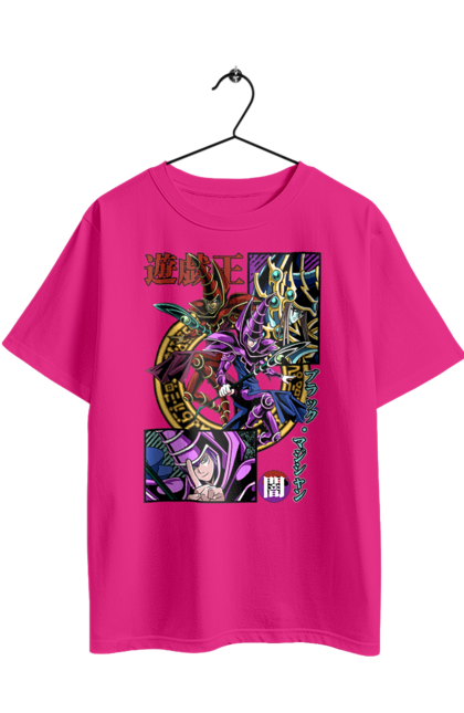 Футболка оверсайз з принтом "Yu Gi Oh! Темний маг". Anime, black magician, dark magician, manga, yu gi oh, аніме, манга, темний маг, югіо. 2070702