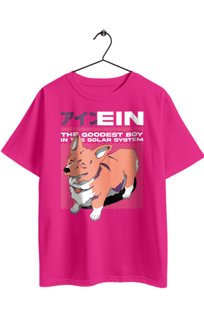 Oversized t-shirt with prints Cowboy Bebop Ein. Anime, corgi, cowboy bebop, dog, ein. 2070702