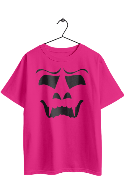 Футболка оверсайз з принтом "Гарбузове обличчя на Хелловін". 31 жовтня, halloween, гарбуз, гелловін, жовтень, капощі, ласощі, лякати, свято, хелловін. 2070702