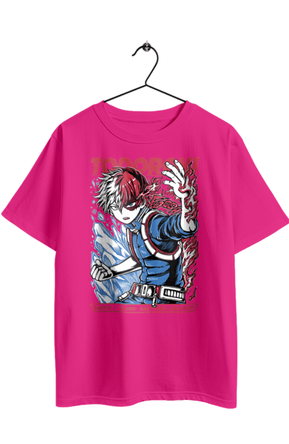 Футболка оверсайз з принтом "Моя геройська академія Шьото Тодорокі". My hero academia, shoto todoroki, todoroki, академія юей, аніме, манга, моя геройська академія, тодорокі, шьото, шьото тодорокі. 2070702