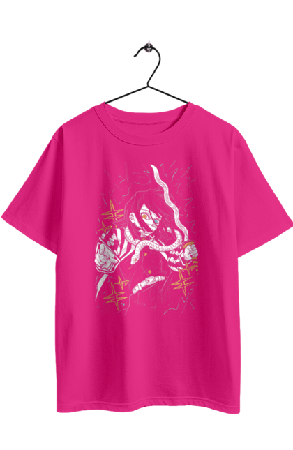 Футболка оверсайз з принтом "Винищувач Демонів Обанай". Demon slayer, kimetsu no yaiba, obanai iguro, аніме, винищувач демонів, манга, обанай, обанай ігуро, серіал. 2070702