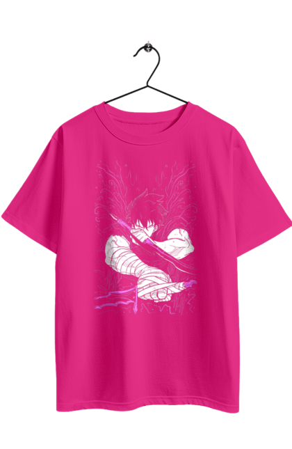 Футболка оверсайз з принтом "Тільки я візьму новий рівень". Anime, manga, solo leveling, sung jinwoo, аниме, манга, новий рівень, сонг джін. 2070702