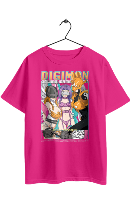 Футболка оверсайз з принтом "Digimon". Bandai, digimon, digital monsters, віртуальні вихованці, медіафраншиза. 2070702