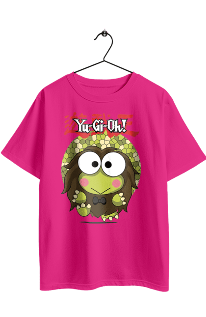 Футболка оверсайз з принтом "Yu Gi Oh! Кероппі". Hello kitty, keroppi, yu gi oh, yu-gi-oh, аніме, бренд, кероппі, персонаж, хелло кітті. 2070702