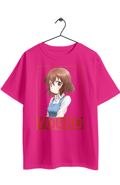 Футболка оверсайз з принтом "Золота мозаїка Йоко Інокума". Anime, kiniro mosaic, kinmoza, manga, yoko inokuma, аніме, золота мозаїка, йоко, йоко інокума, манга. 2070702