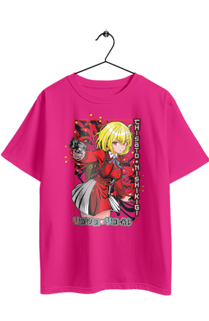 Футболка оверсайз з принтом "Lycoris Recoil Чісато Нішікіґі". Anime, chisato nishikigi, lycoris recoil, manga, агент, аніме, лікорис рикоїл, манга, тисато нісікігі, чісато нішікіґі. 2070702
