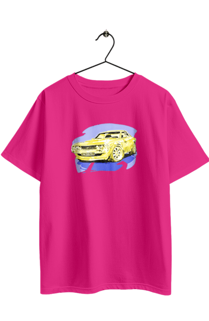 Футболка оверсайз з принтом "Український спорткар". Додж челенджер, машина, машини арт, потужність, спортивне авто, спорткар, українське авто, швидкість. 2070702