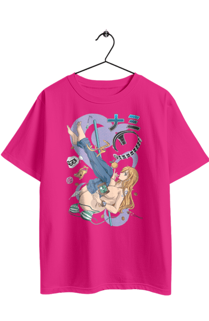 Футболка оверсайз з принтом "Ван Піс Намі". Cat burglar, nami, one piece, аніме, ван пис, ван піс, кішка-злодійка, манга, намі. 2070702