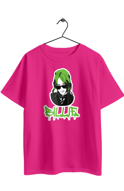 Футболка оверсайз з принтом "Billie Eilish". Активістка, біллі айліш, мизукант, права, співачка, тварини. 2070702