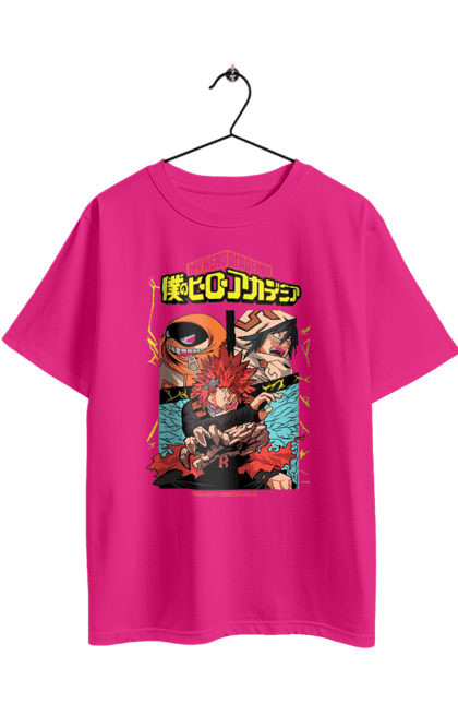 Футболка оверсайз з принтом "Моя академія героїв Ейджіро Кірішіма". Eijiro kirishima, my hero academy, red riot, аніме, ейджіро киришима, ейджіро кірішіма, манга, моя академія героїв, моя геройська академія, червоний бунтар. 2070702