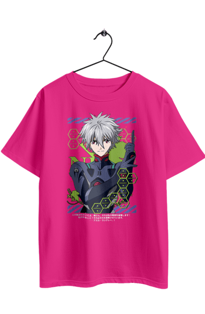 Футболка оверсайз з принтом "Євангеліон Каору". Kaworu, kaworu nagisa, neon genesis evangelion, nerv, аніме, єва, євангеліон, каору, каору наґіса, манга. 2070702