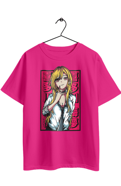 Футболка оверсайз з принтом "Ця фарфорова лялечка закохалася". Anime, manga, marin kitagawa, my dress-up darling, аніме, манга, марін, марін кітагава, фарфорова лялечка. 2070702