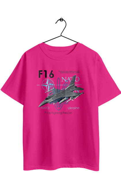 Футболка оверсайз з принтом "F16". F16, nasams, zuzana, гаубиця, два герби, залужний, сюзанна. 2070702