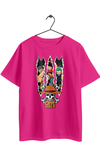 Футболка оверсайз з принтом "Ван Піс Луффі". Luffy, one piece, аніме, ван піс, великий куш, луффі, манга, монки де луффі, пірати. 2070702
