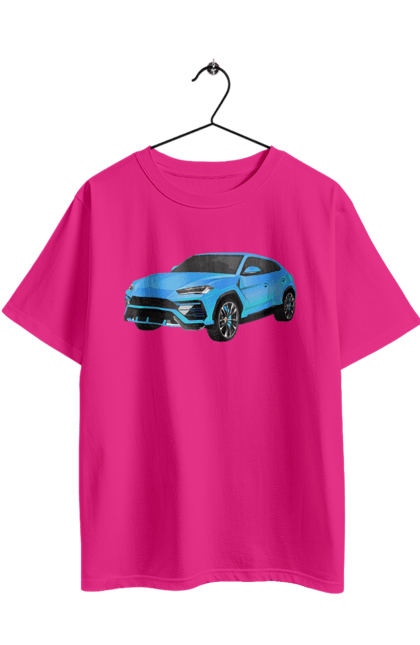Футболка оверсайз з принтом "Ламборгіні Урус". Автомобіль, ламборгіні, ламборгіні урус, урус. 2070702