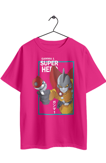 Футболка оверсайз с принтом Жемчуг дракона Гамма 1. Anime, dragon ball, dragon ball superhero, gamma 1, manga, аниме, гамма 1, жемчуг дракона. 2070702