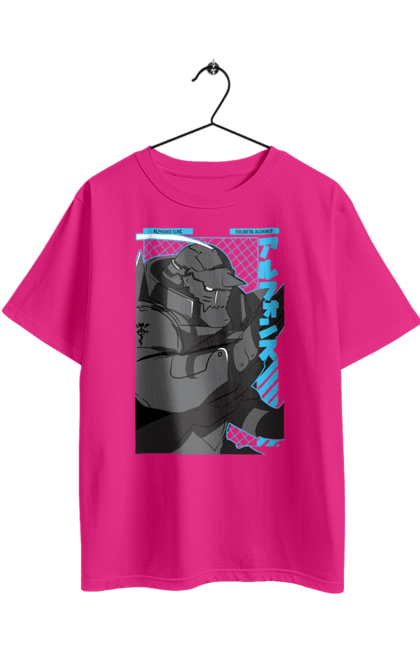 Футболка оверсайз з принтом "Сталевий Алхімік Ал Елрік". Fullmetal alchemist, ал елрік, альфонс, аніме, драма, комедія, манга, ранобе, сталевий алхімік, стімпанк. 2070702