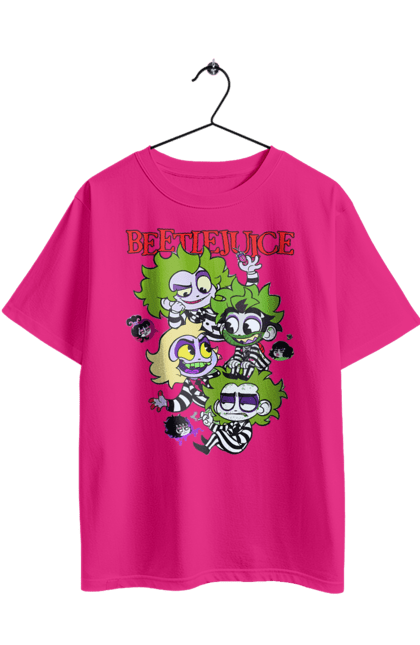 Футболка оверсайз з принтом "Бітлджюс". Beetlejuice, ghost, tim burton, warner bros, бітлджюс, жах, комедія, привид, тім бертон, фільм. 2070702