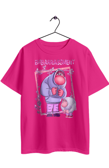 Футболка оверсайз з принтом "Думками навиворіт Конфуз". Embarrassment, inside out, pixar, думками навиворіт, емоції, конфуз, мультфільм. 2070702