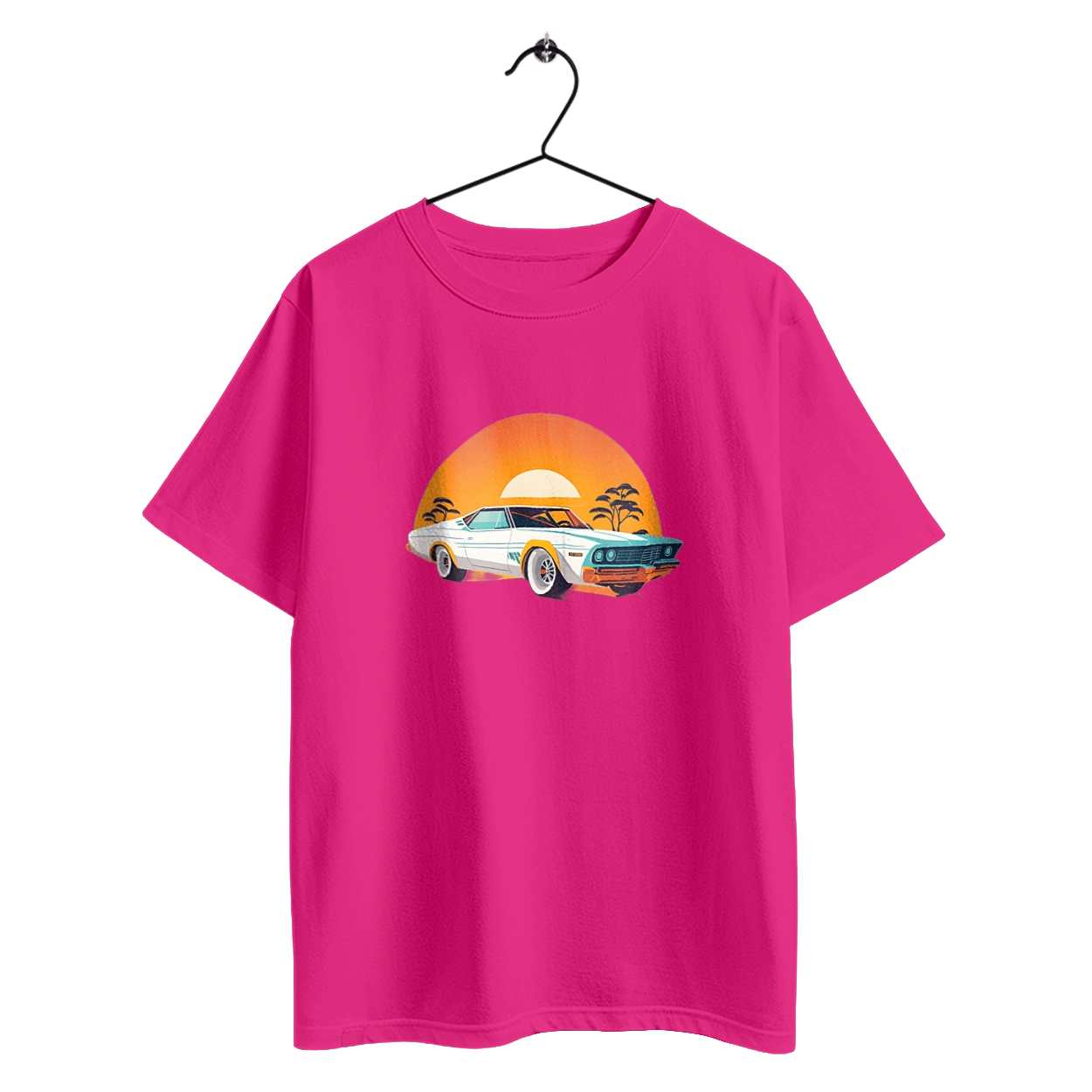 Beautiful car at sunset