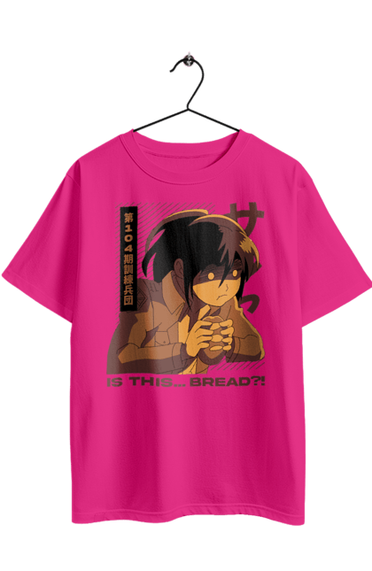 Футболка оверсайз з принтом "Атака титанів Саша". Attack on titan, sasha, sasha blouse, shingeki no kyojin, аніме, атака титанів, вторгнення гігантів, манга, саша, саша блауз. 2070702