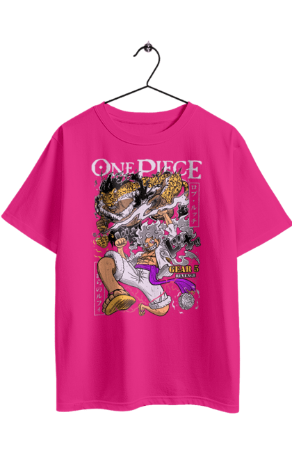 Футболка оверсайз з принтом "Ван Піс Роб Луччі и Луффі". Lucci, luffy, one piece, ван піс, великий куш, луффі, луччі, манга, пірати, роб луччі. 2070702