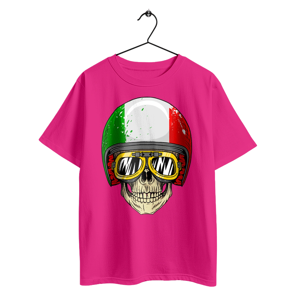 Skull in a motorcycle helmet