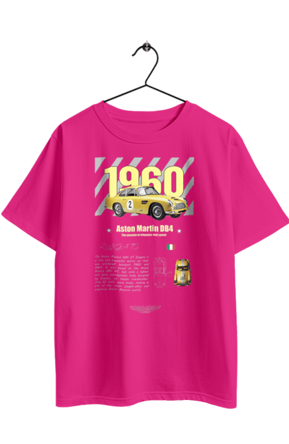 Футболка оверсайз з принтом "Aston Martin DB4". Aston martin, db4, авто, авто, автомобіль, астон мартін, гонки, спорт, спортивний автомобіль. 2070702