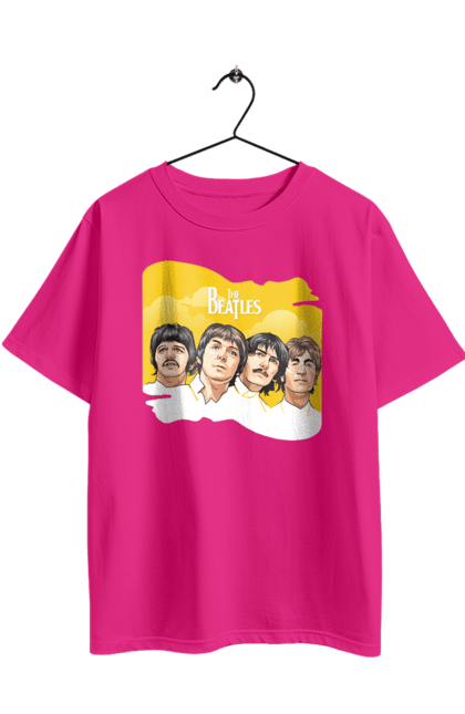 Футболка оверсайз с принтом Битлз. Beatles, битлз, джон леннон, джордж харрисон, ливерпульская четверка, меломану, музыка, пол маккартни, ринго старр, рок-группа. 2070702