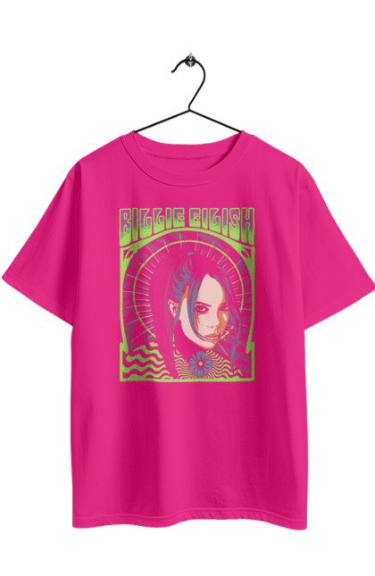 Футболка оверсайз з принтом "Біллі Айліш". Billie eilish, виконавець, електропоп, інді поп, музика, піп, співачка. 2070702