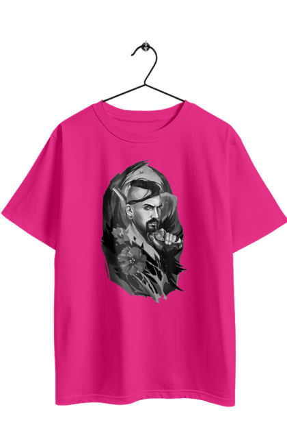 Футболка оверсайз з принтом "Козак". Вуса, квітки, козак, пістолет, справжній українець, чуб. 2070702