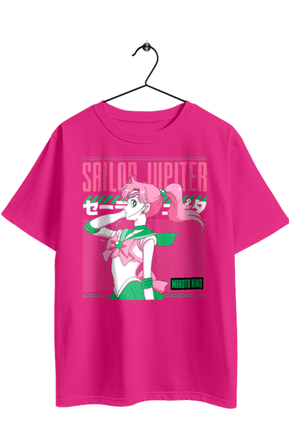 Oversized t-shirt with prints Sailor Moon Sailor Jupiter. Anime, drama, magical girl, makoto kino, sailor jupiter, sailor moon, tv series. 2070702