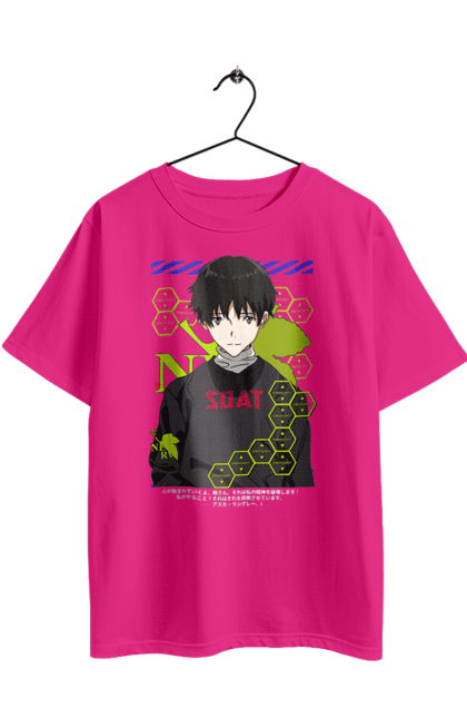 Футболка оверсайз з принтом "Євангеліон". Evangelion, neon genesis evangelion, аніме, єва 01, євангеліон, манга, синдзі, янгол. 2070702