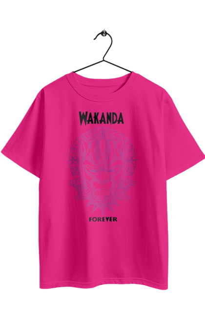 Футболка оверсайз с принтом Ваканда Навсегда. Marvel, wakanda, wakanda forever, ваканда, ваканда навсегда, марвел, т`чалла, черная пантера. 2070702