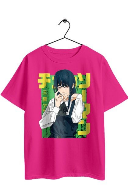 Футболка оверсайз з принтом "Людина Бензопила Аса". Anime, asa, chainsaw man, manga, mitaka asa, yoru, аніме, аса, аса мітака, йор. 2070702