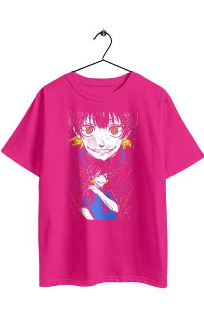 Футболка оверсайз з принтом "Синя в'язниця Мегуру Бачіра". Bachira, blue lock, meguru bachira, аніме, бачіра, манга, мегуру бачіра, синя в`язниця, спорт, футбол. 2070702