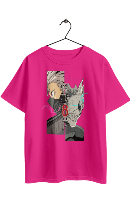 Футболка оверсайз з принтом "Кайдзю №8 Ген Нарумі". Gen narumi, kaiju, kaiju № 8, narumi, аніме, ген нарумі, кайдзю № 8, манга, нарумі. 2070702