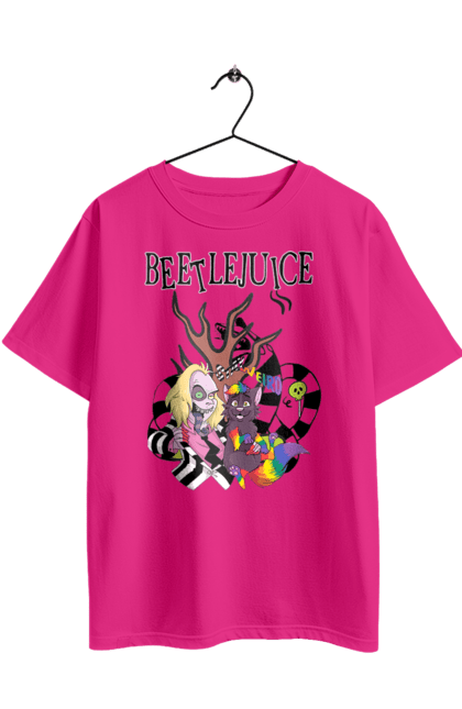 Oversized t-shirt with prints Beetlejuice. Beetlejuice, comedy, ghost, horror, movie, tim burton, warner bros. 2070702